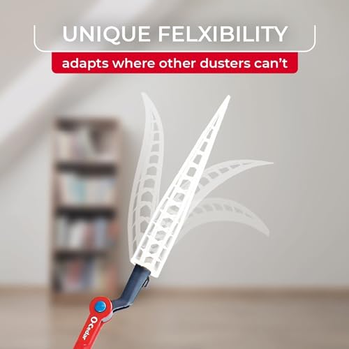 O-Cedar Flex & Catch Heavy Duty Dusting Kit with 3 Disposable Duster Refills | New & Improved Model | Extendable 3 Ft Handle with Stay-On Duster Hook | Traps 3X More Dust Than Feather Dusters