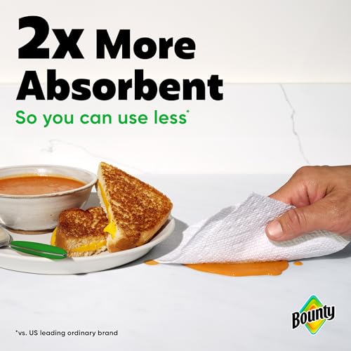 Bounty Paper Towels Select-A-Size, White, 6 Double Plus Rolls = 15 Regular Rolls