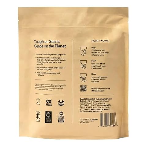 BLUELAND Toilet Bowl Cleaner Refills - Lemon Cedar - 30 tablets