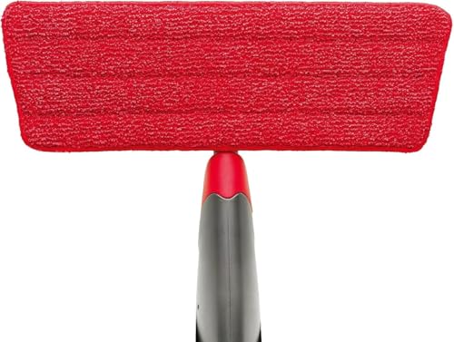Rubbermaid Reveal Spray Mop Replacement Head, Red, Reusable Wet Mop Microfiber Pad for Floor Cleaning in Kitchen/Bathroom/Kitchen/School