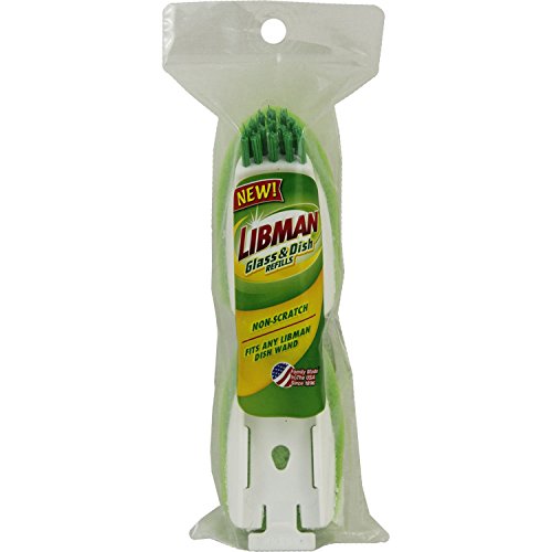 Libman Polypropylene & Recycled PET Soap Dispensing Brush Refill with Scraper(2-Pack) - 1 Each