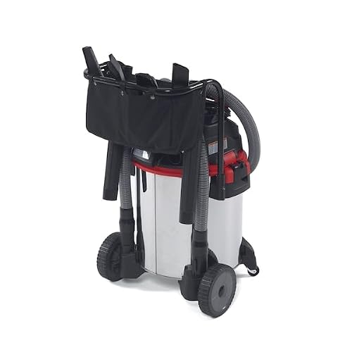 RIDGID 50353 1610RV Stainless Steel 16-Gal. Wet Dry Shop Vacuum with Cart, 6.5 Peak HP Motor, Large Wheels, Pro Hose, Drain, and Blower Port, Red