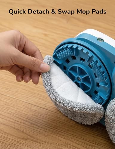 Aspiron Steam Mop, 10-in-1 Steam Mop and Handheld Steamer, 15s Heat-Up, Self-Rotating Scrub Pads, 2 Steam Modes with Spray,500ML Removable Tank,LED Light,Floor Steamer for Hardwood,Tile, Carpet,Car