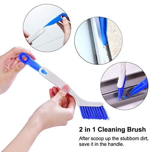 SHUNWEI 2 Pcs Cleaning Brush Small Scrub Brush for Cleaning Sink Bathroom Kitchen Edge Corner Grout Household Use with Handle