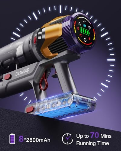 Cordless Vacuum Cleaner 55Kpa/650W/70Mins,1.8L Self Standing Stick Vacuum,Upgraded Vacuum Cordless with Hurricane Mode,Touch Screen,Anti-Tangle Wireless Vacuum,Vacuum Cleaners for Home/Pet Hair/Carpet