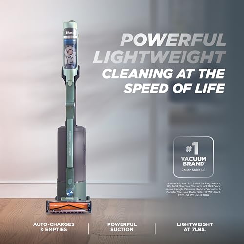 Shark PowerDetect Speed Plus Clean & Empty | Cordless Stick Vacuum Cleaner with Auto-Empty | Lightweight | Exclusive Pet Hair Accessories | Carpet, Hard Floors | 60-Min Runtime | Frosted Sage | IA3243