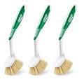 LIBMAN Vegetable Brush Scrubber for Food - 3 Pk Veggie Scrubber with Handle - Fruit Produce Mushroom Potato Brush - Natural Tampico Fibers, Firm Soft Bristles, Gentle on Produce; Tough on Dirt