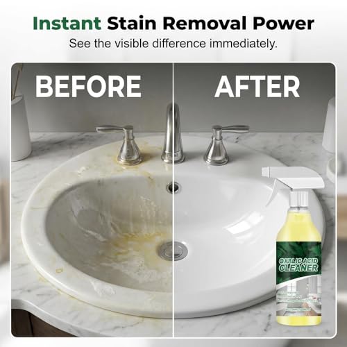 2026 Upgraded Oxalic Acid Cleaner Spray, New Stain Remover, Multi-purpose Tile Cleaner for Bathroom Kitchen, Porcelain Cleaner Solution for Home (1)