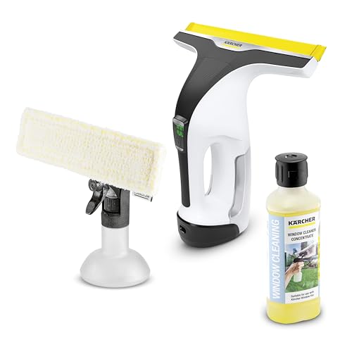 Kärcher WV 6 Electric Window Vacuum Squeegee 11" - Cleans Showers, Mirrors, Glass, and Countertops - Electric Squeegee