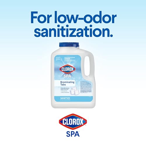 Clorox® Pool&Spa™ Spa Bromine Tablets- Bromine Tablets for Spa & Hot Tub, Low-Odor Sanitization, Kills Bacteria, Restores Water Clarity, Slow-Dissolving, 5LB (Pack of 1)