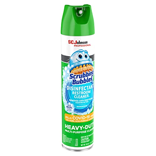 SC Johnson Professional, Scrubbing Bubbles Multi-Purpose Bathroom Cleaner Disinfectant Aerosol, 25 Fl Oz Pack of 12