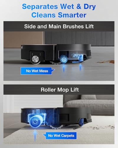 ECOVACS DEEBOT X11 OmniCyclone Robot Vacuum and Mop, Bagless 60-Day Station, 19,500Pa Suction, GaN Fast Charging for Large Homes, Self-Washing Roller Mop, Zero-Tangle for Pet Hair, Smart Navigation