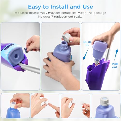 Ndoge Replacement Bottle for Swiffer® Wet Jet™ Mop, Refillable, 500 ML Leak-Proof HDPE Refillable Bottle, 17 FL OZ Solution Bottles, Empty Bottle No Cleaning Solution
