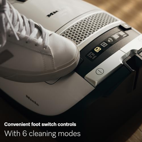 Miele Complete C3 Limited Edition Bagged Canister Vacuum Cleaner with AirClean System, AllTeQ Universal Floorhead, and Parquet Twister Floorbrush, in Tayberry Red