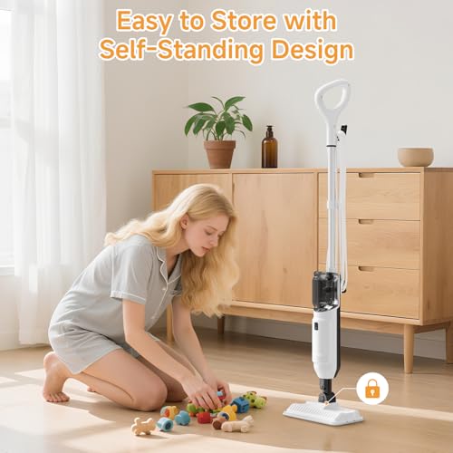Steam Mop for Floor Cleaning, Multi-Purpose Steam Cleaner with Handheld Steamer & Accessories, Deep Cleaning Floor Steamer for Hardwood and Tile, Pet-Friendly Steam Mop for Home
