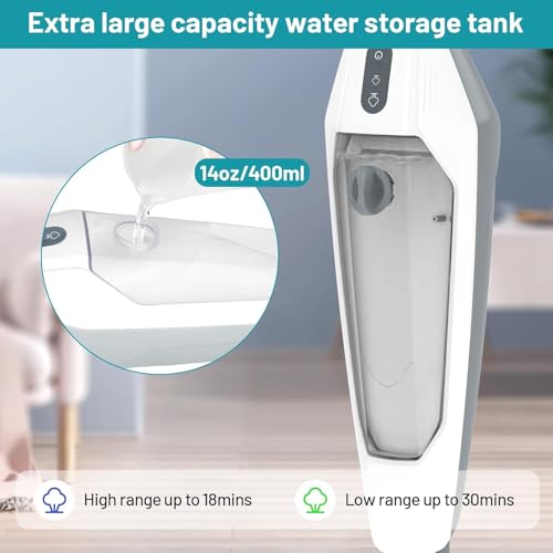 PEEH Steam Mop for Floor Cleaning, 12 in 1 Handheld Steam Cleaner for Home, Floor Steamer for Hardwood Windows Tile Laminate Shutter & Clothes with Attachments (grey)