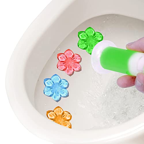 Simple Life Toilet Gel Stamp – Fresh Flower Scent, Anti-Limescale Toilet Cleaner Gel, Deodorizing & Long-Lasting Freshness, 32 Stamps Variety Pack