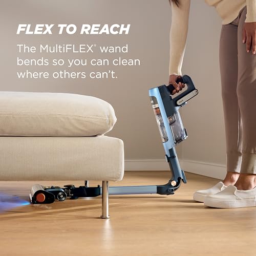 Shark PowerDetect Speed Clean & Empty | Cordless Stick Vacuum Cleaner with Auto-Empty | Lightweight & Rechargeable Handheld Vacuum | Carpet, Hard Floors & Pet Hair | 60-Min Runtime | Ice Blue | IA3241