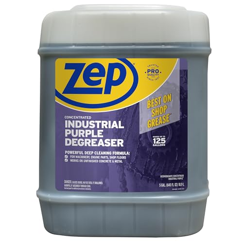 Zep Industrial Purple Cleaner and Degreaser Concentrate - 5 Gallon (Case of 1) R45815- Easy to Rinse Formula