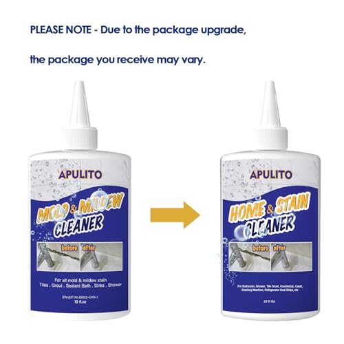 APULITO Household Cleaner Gel for Bathroom Shower Kitchen Tile Grout, Sinks Countertops 10 Fl Oz (Pack of 1)