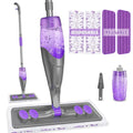IOPRETTY Spray Mops for Floor Cleaning - Wet Dry Mops with 2 Washable + 2 Disposable Pads for Swiffer Powermop - Refillable Bottle for Hardwood Tile Home Kitchen - Absorbs Pet Hair Dust Stains
