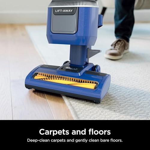 Shark Navigator ADV Upright Vacuum Cleaner with Self Cleaning Brushroll, Powerful Pet Hair Pickup, Filter, Lift Away Design, Cobalt Blue (Renewed)