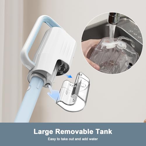Steam Cleaner, 6 in1 Rotated Steam Mop Cleaner with 2 Modes, 23FT Power Cable, Detachable Steam Mops for Floor, Laminate Floor, Tiles Cleaning (Azure)