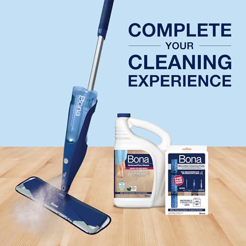 Bona Hardwood Floor Cleaner Refill - 128 fl oz - Unscented - Refill for Bona Spray Mops and Spray Bottles - Residue-Free Floor Cleaning Solution for Wood Floors