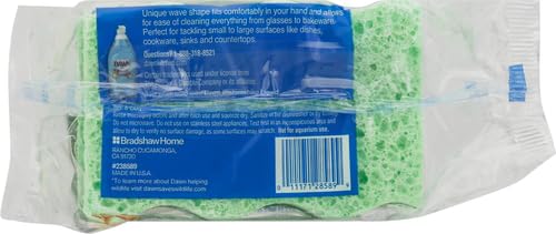 Dawn Power Clean Wedge-Shaped Scrubber Sponges, Pack of 3, Green