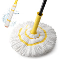 KeFanta Self-Wringing Twist Mop for Floor Cleaning, Long Handled Microfiber Floor Mop with Top Scouring Pad for Kitchen, Hardwood, Restaurant, Bathroom, Garages, Warehouses, Office,57-inch