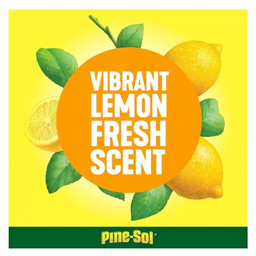 Pine-Sol Multi Surface Cleaner, Lemon Fresh Scent, All Purpose Cleaner and Degreaser for Kitchen and Bathroom, 100 oz Each, Plus Microfiber Cloth