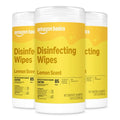 Amazon Basics Disinfecting Wipes, Lemon Scent, for Sanitizing, Cleaning & Deodorizing, 255 Count (3 Packs of 85), Packaging May Vary