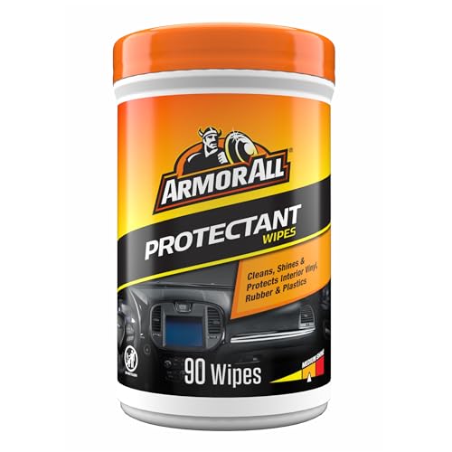 Armor All Car Interior Protectant Wipes, 90 Count Canister, UV Protectant for Vinyl, Rubber, Plastic, Trim and Dashboards