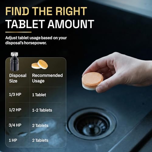 Zyro Garbage Disposal Cleaner and Deodorizer | 24 Pack | Kitchen Sink Cleaner Tablets | Eliminates Odor | Fights Grease & Buildup | Foaming Scrub Action | Citrus Fresh | 1 Year Supply