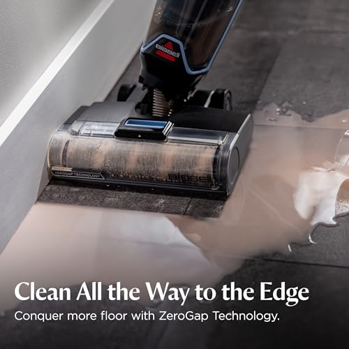 Bissell CrossWave Edge Cordless Plus Wet Dry Vacuum & Mop, Floor Cleaner with ZeroGap Edge Cleaning, Tangle-Free Brush Roll, Extra Brush Rolls, Filters, Hard Floor Cleaner Solution Included, 4329G