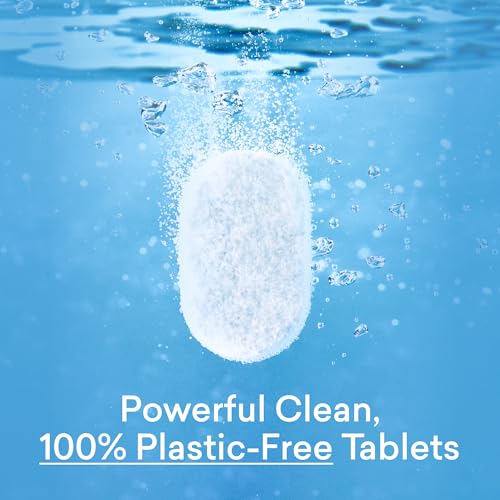 BLUELAND 100% Plastic-Free Dishwasher Detergent Tablets, 60 Count, Free & Clear, Eco-Friendly Dishwashing Pods, Cuts Grease & Stuck on Food, Rinses Clean for Streak-Free Shine