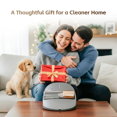 CREATULIZE X1 Robot Bed Vacuum, Automatic Mattress Vacuum Cleaner with Intelligent Path Planning, UV-C Light, HEPA Filter, One-Click 100% Dust & Pet Hair Removal for Bed, Mattress, Sofa, Carpet