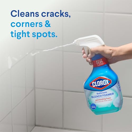 Clorox Disinfecting Bathroom Foamer with Bleach Original, 30 Ounce Spray Bottle (Package May Vary)
