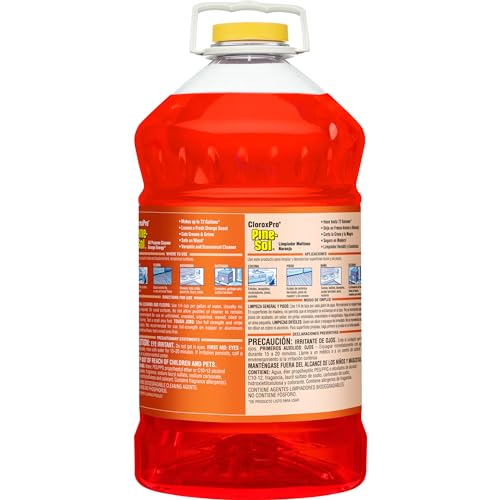 Clorox CloroxPro Pine Sol All Purpose Cleaner, Multi Surface Cleaning, Healthcare and Industrial, Orange Energy, 144 Ounces, 3 Count, 41772