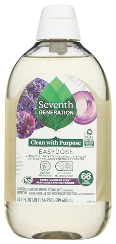 Seventh Generation EasyDose Laundry Detergent Fresh Lavender Ultra Concentrated Washing Detergent 23 oz