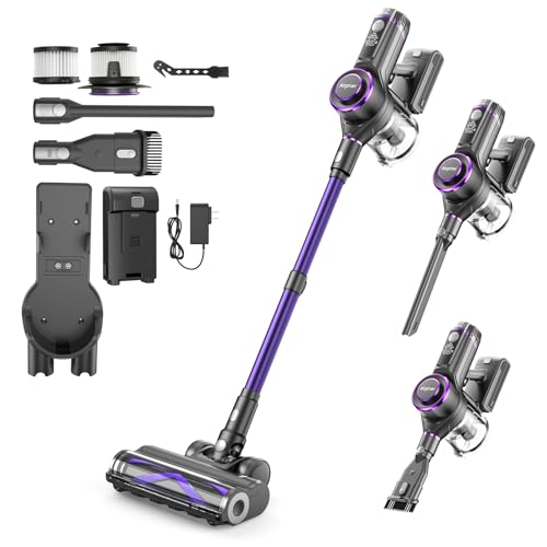 Airpher Cordless Vacuum Cleaner,75Min Runtime,600W 65KPA Dual Motor Pet Hair Vacuum for Home with AI Auto Suction,Stick Vacuums with Self-Standing Design,for Carpet,Hardwood Floors,Gift Ideas for Her