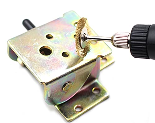 20pcs Dia 25mm Rotary Tool Brass Wheel Wire Brush Set - Fits Dremel,1/8" Shank,Clean, Polish, Prep