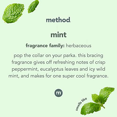 Method Glass Cleaner Spray, Mint, Ammonia Free Solution, Mirror & Window Cleaner - Great for Indoor & Outdoor Glass Surfaces, 28 oz Spray Bottles (Pack of 8)