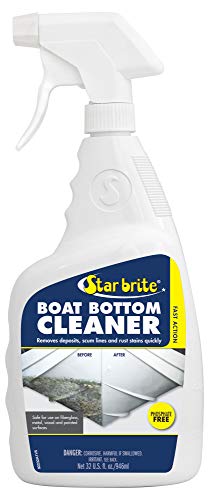 STAR BRITE Heavy Duty Boat Bottom Cleaner - Removes Deposits & Stains, For Fiberglass, Wood, Iron, Painted Surfaces, 32oz Spray (092232P)