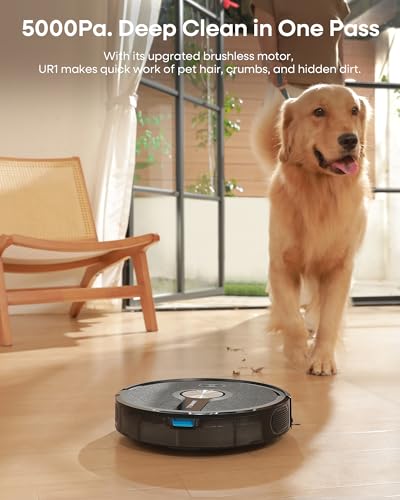 uninell Robot Vacuum and Mop Combo: 5000Pa Strong Suction for Pet Hair on Hard Floor & Carpet, 180 Mins Long Runtime, Self-Charging, Works with Alexa for Effortless Schedule Clean