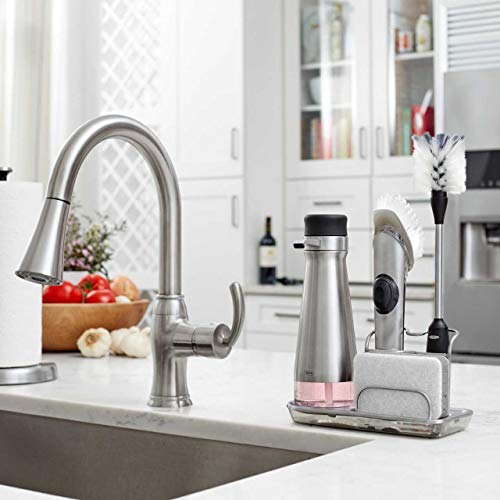 OXO Steel Soap Dispensing Dish Brush, Dish Scrubber