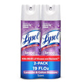 Lysol Disinfectant Spray, Household Cleaning Supplies, Disinfecting Multi-Purpose Room Spray, Antibacterial Sanitizer, Deodorizer, Kills Hantavirus, Lavender & Cotton Blossom, 19 Fl Oz (Pack of 2)