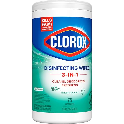 Clorox Fresh Scent Bleach Free Disinfecting Cleaning Wipes, 75 Count