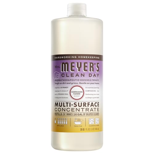 Mrs. MEYER'S CLEAN DAY Multi-Surface Everyday Concentrate, Compassion Flower Scent, 32 Fl Oz Bottle