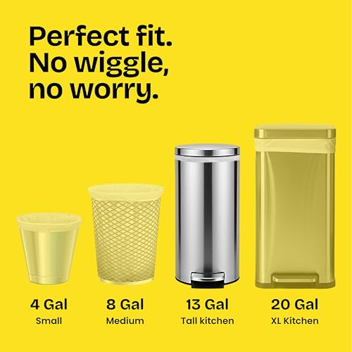 Glad ForceFlex Tall Kitchen Trash Bags, 13 Gallon, Pine-Sol Original, 40 Count (Package May Vary)